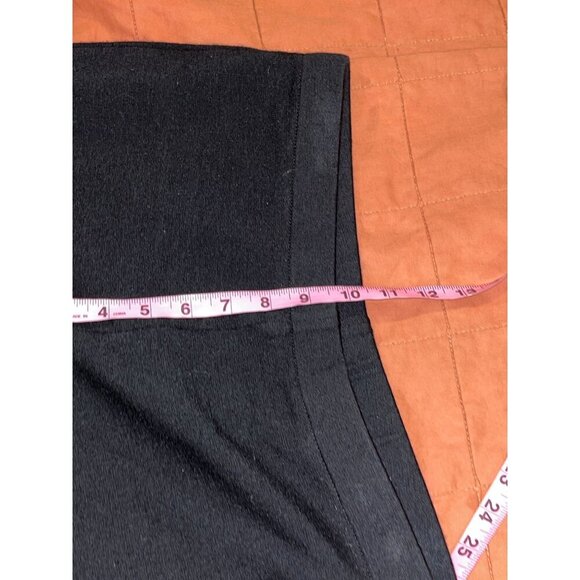 St. John Black High -Rise Pull-On Stretch Fabric Straight-Leg Women's Pants 12 - Picture 8 of 9